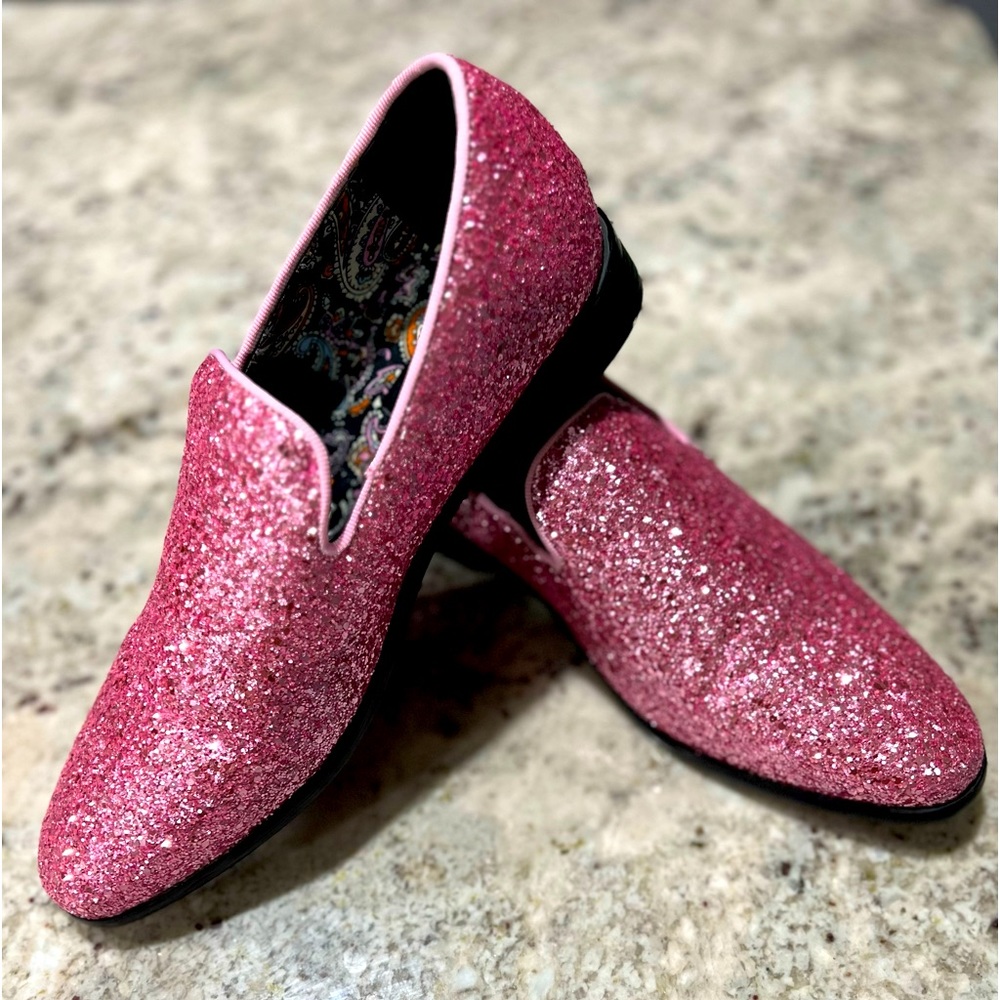 Enzo Romeo SPK04 Men's Vintage Glitter Dress Loafers Slip On Shoes Classic